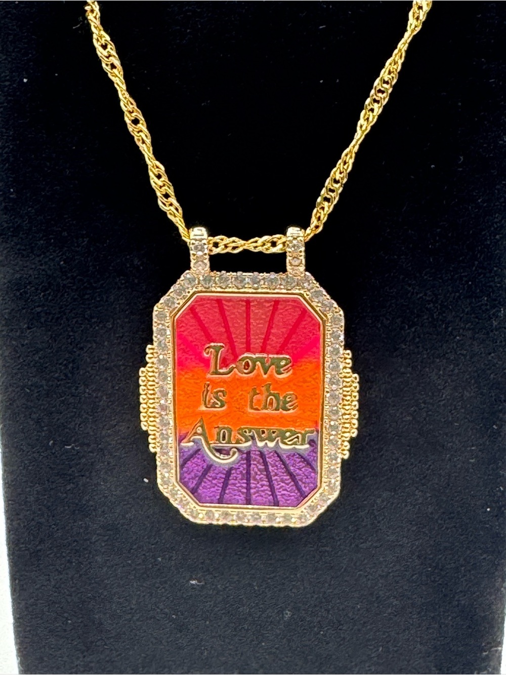18k “Love is the Answer” Pendant - Picture 5 of 9